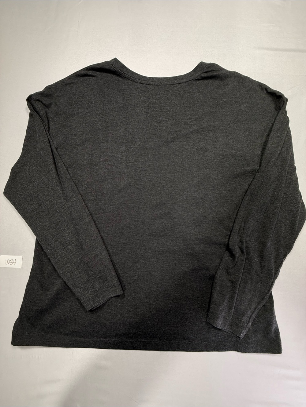 cleo Charcoal Long-Sleeve Top with Metallic Gold Leopard Shoulder - Picture 2 of 7